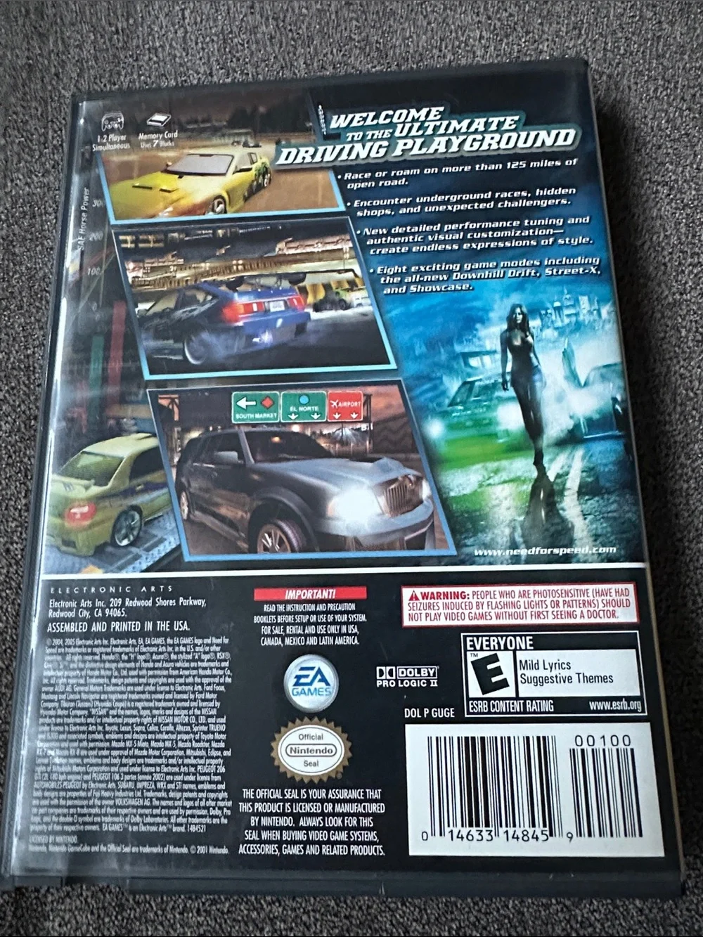 Nintendo GameCube Need for Speed Underground 2 (EA) - Black/Gold